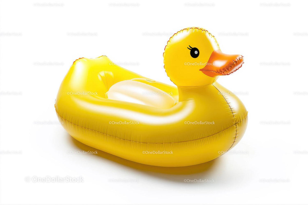 Yellow Rubber Duck in Floating Pool Toy for Summer Fun Stock Photo Bundle preview 27