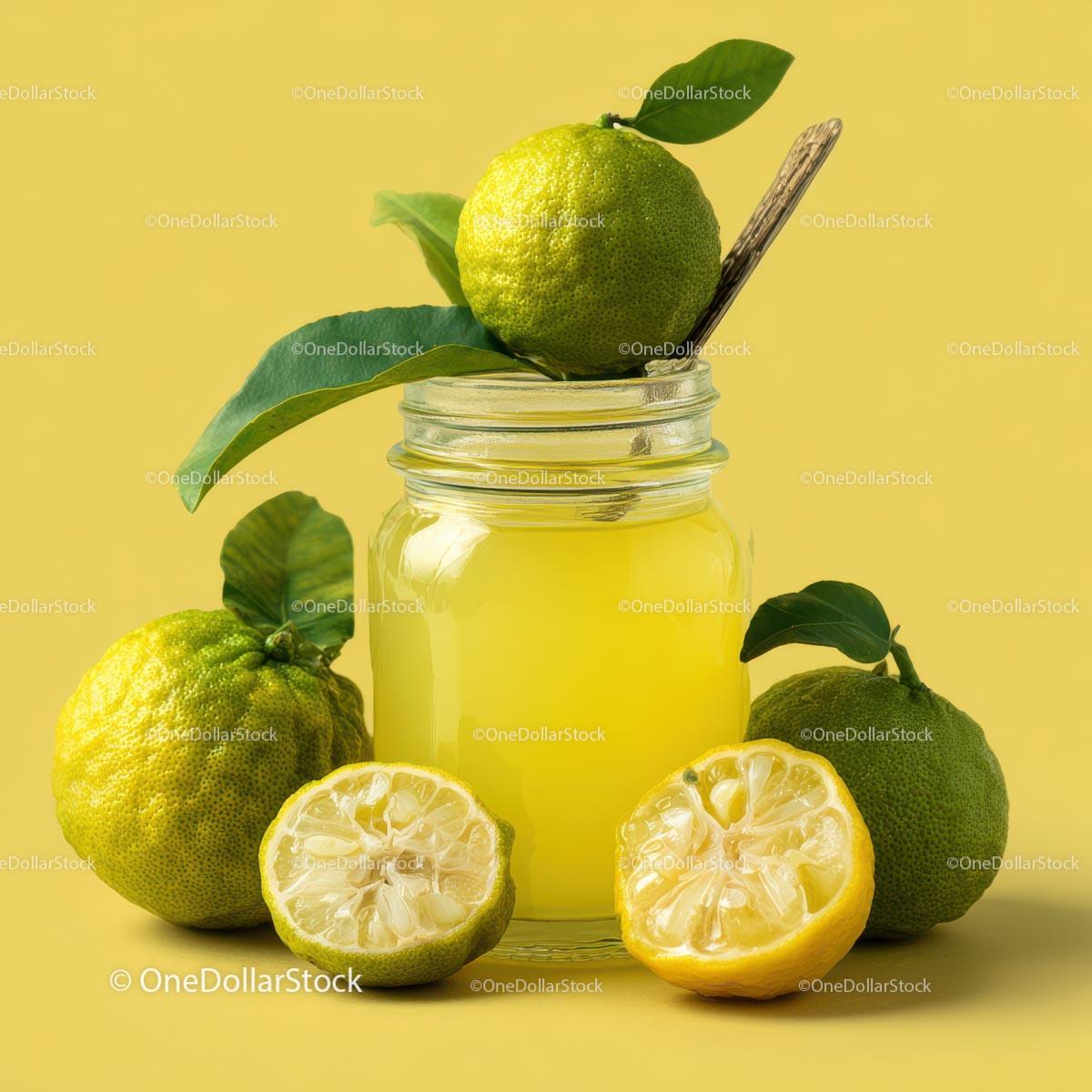 Refreshing Summer Lemonade with Fresh Lemons and Ice Stock Photo Bundle preview 8