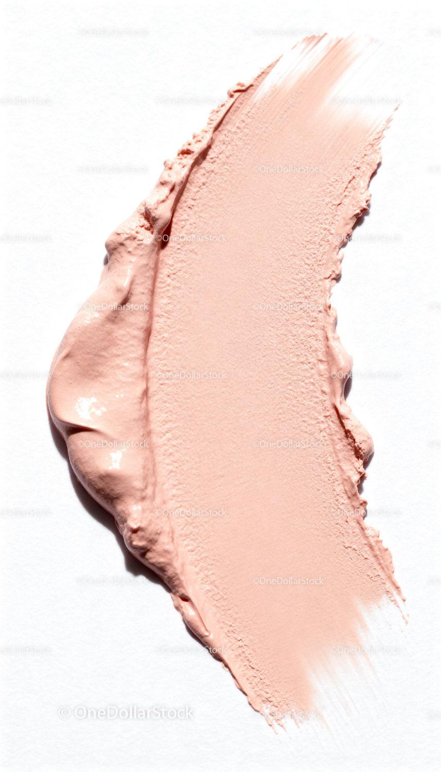 Smooth Light Beige Makeup Foundation Swatch on White