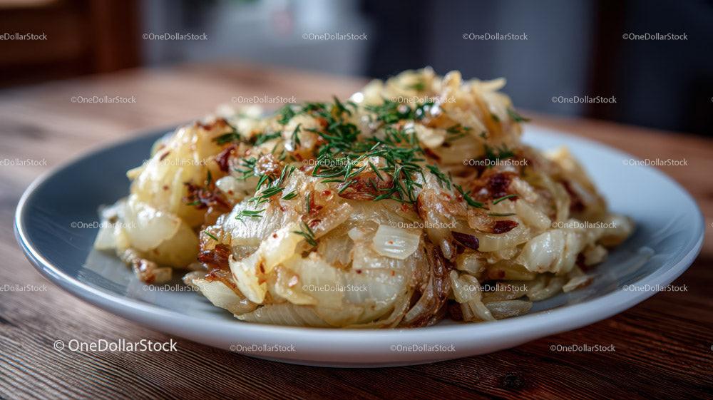 Crispy Potato Pancakes on White Plate in Rustic Kitchen Setting