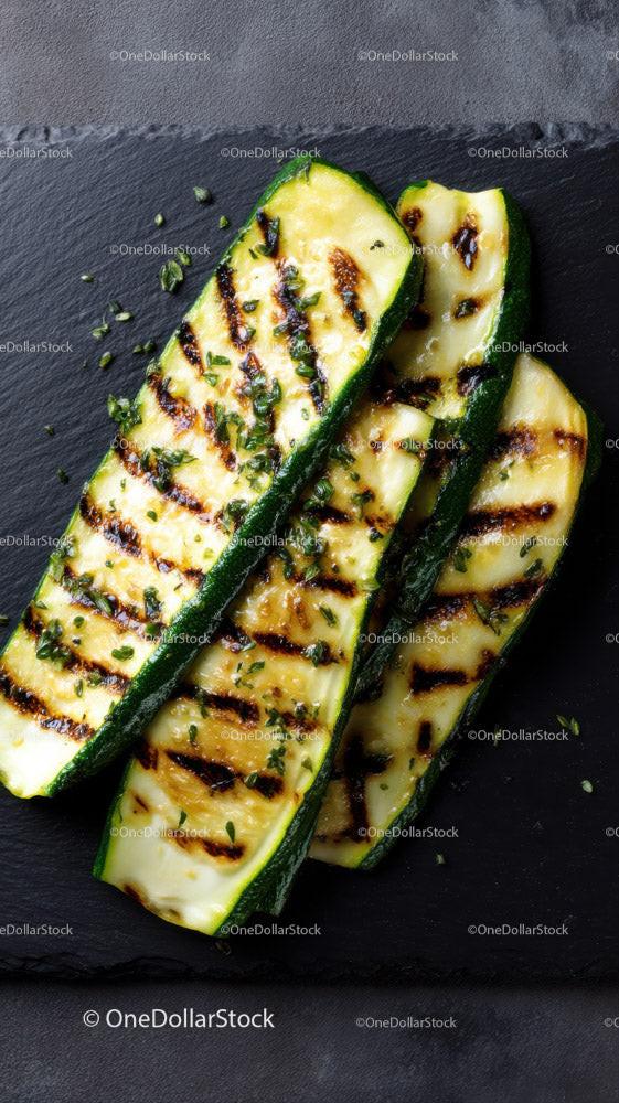 Grilled Zucchini Slices with Herbs for Healthy Summer Cooking Stock Photo Bundle preview 20