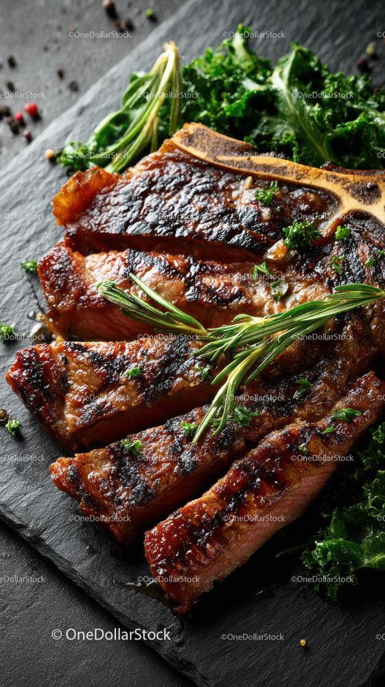 Herb-Garnished Grilled Chicken Breast with Fresh Greens Stock Photo Bundle preview 34
