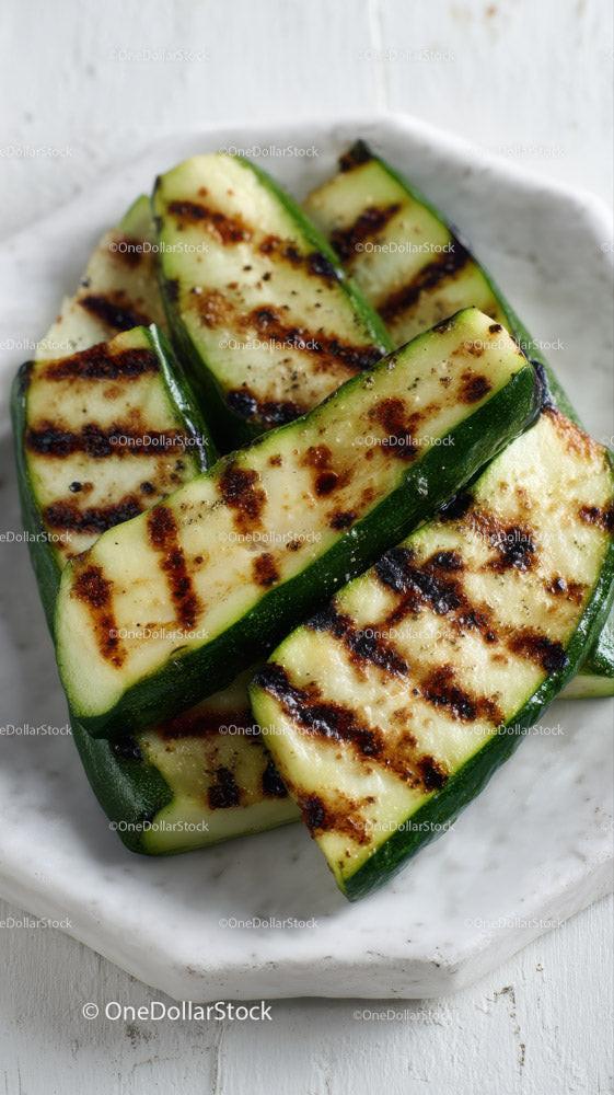 stock photo bundle made with Grilled Zucchini Slices with Herbs for Healthy Summer Cooking Stock Photo Bundle