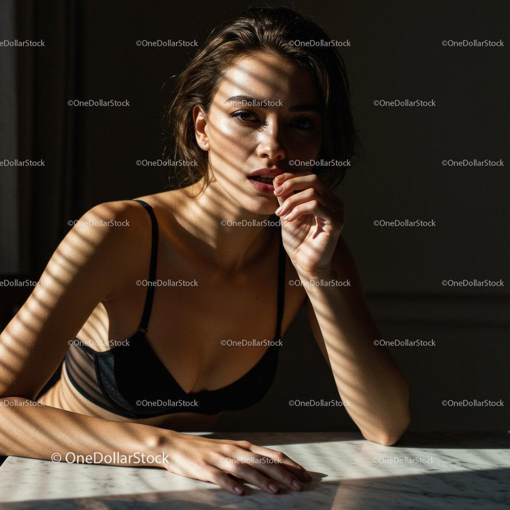 Elegant Female Model in Soft Natural Light Capture Stock Photo Bundle preview 19