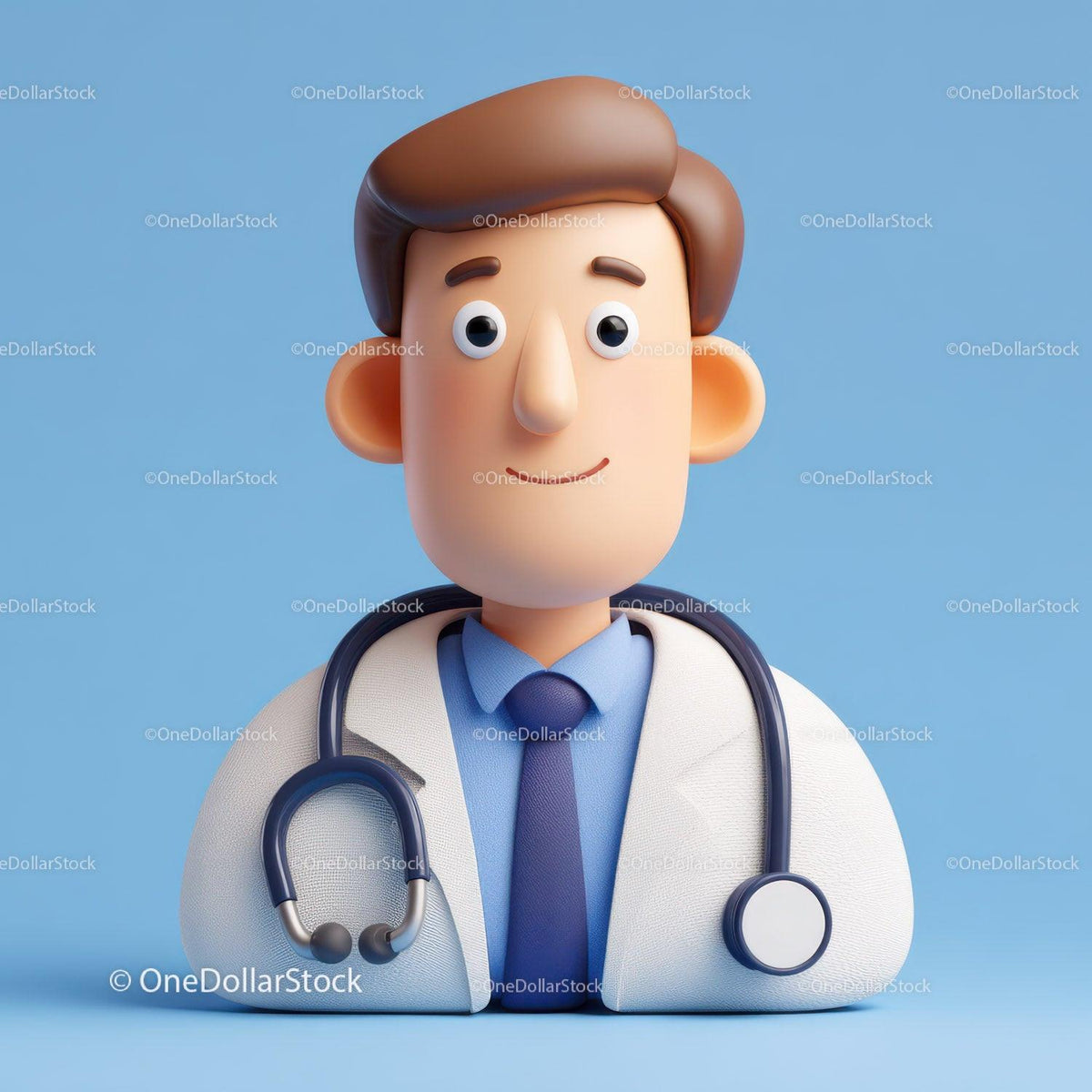 Friendly Doctor Figurine with Stethoscope for Healthcare Professionals Stock Photo Bundle preview 41