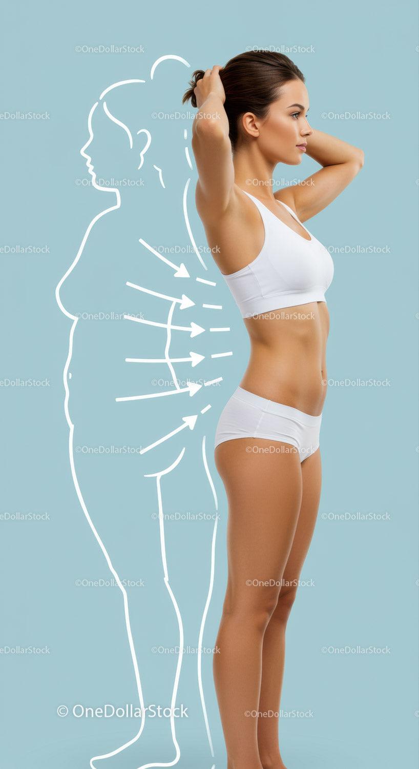 Athletic Woman in White Sportswear Doing Stretching Exercise