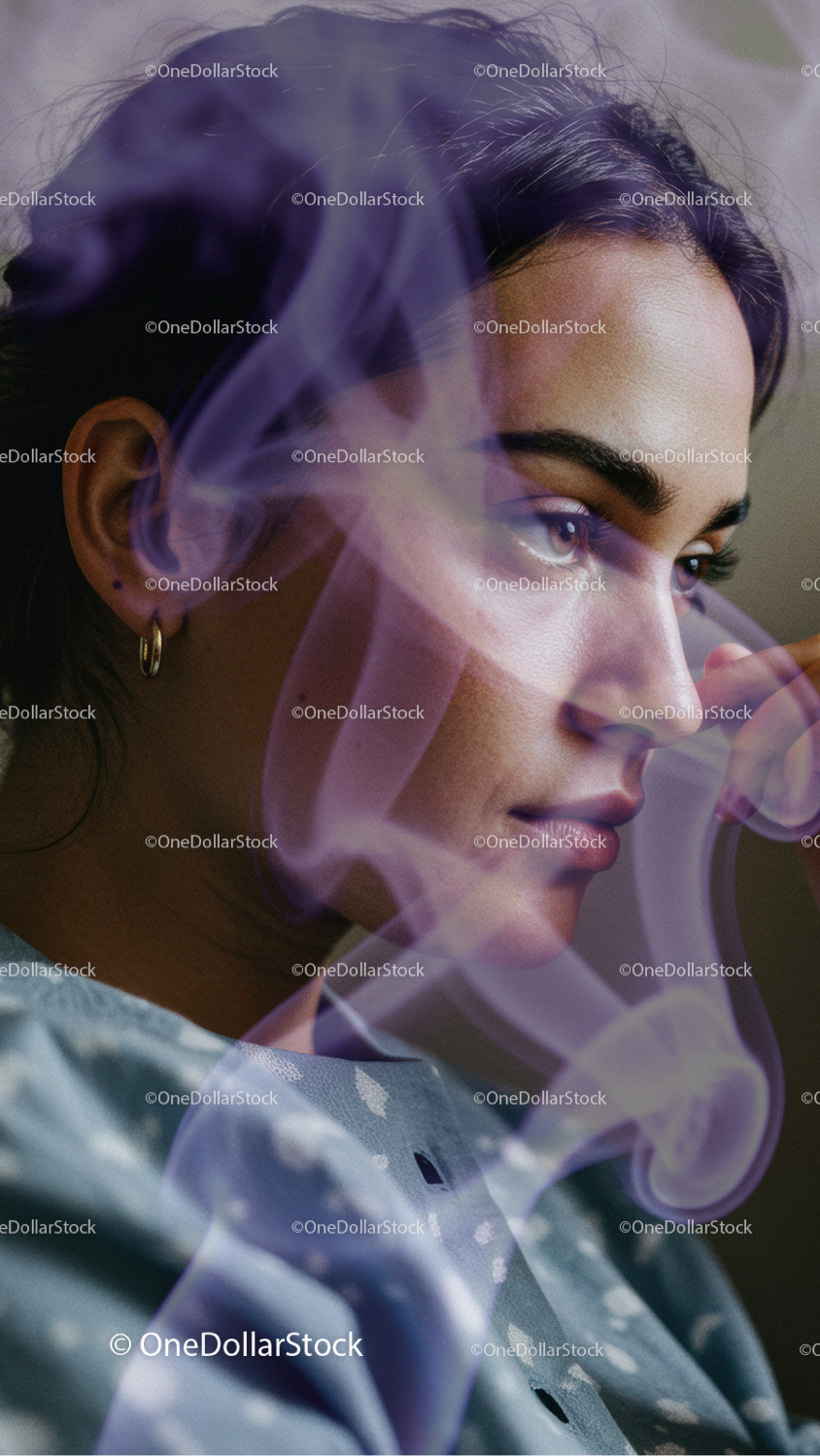 Before and after Smokes Photo Overlays effect