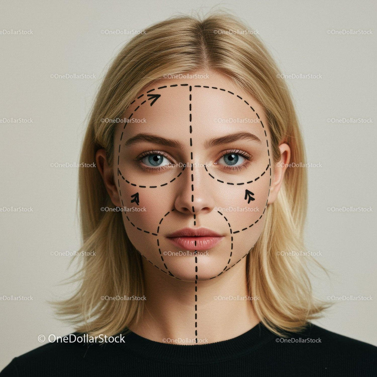 Woman Facial Mapping for Skincare Analysis with Facial Zones