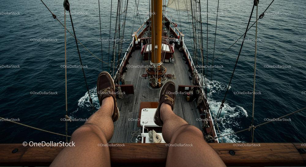 Relaxing on a Tall Ship with Stunning Ocean Views Stock Photo Bundle preview 17