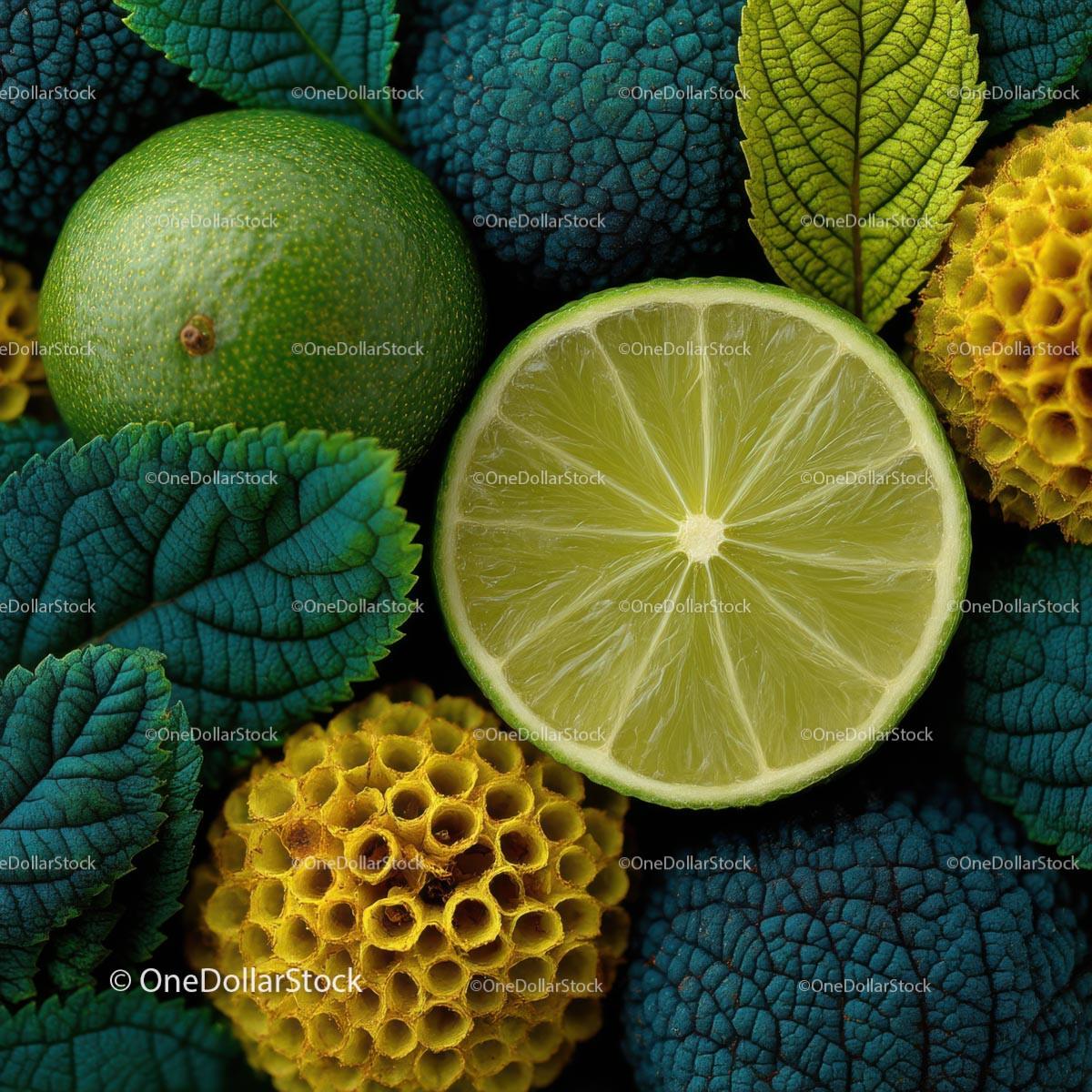 Vibrant Lime and Broccoli Composition for Fresh Food Inspiration Stock Photo Bundle preview 19