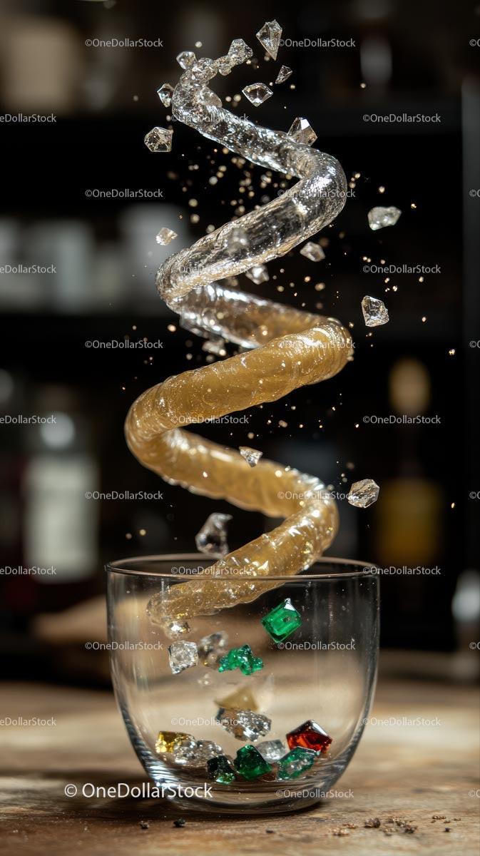 Chocolate and Sugar Art with Glass Rod in Dynamic Motion