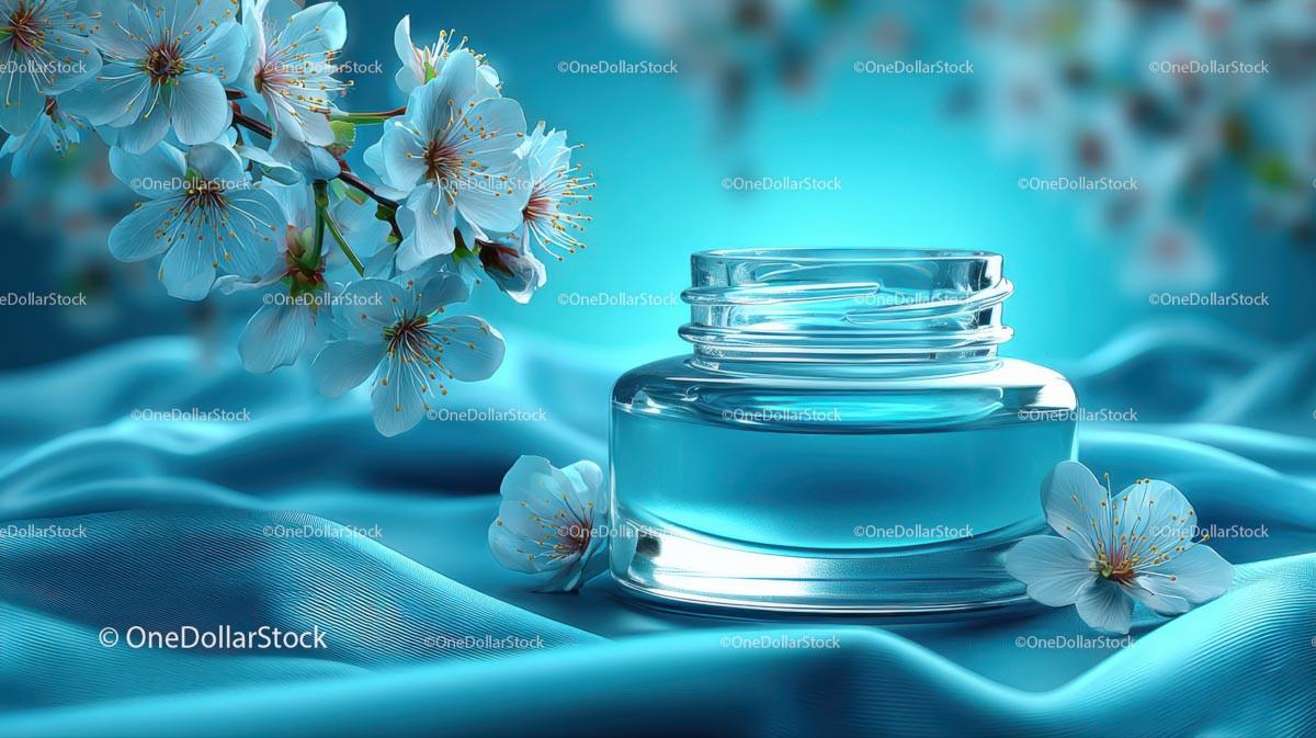 Refreshing Drink Surrounded by Delicate Cherry Blossoms JPG Mockup Image preview 9