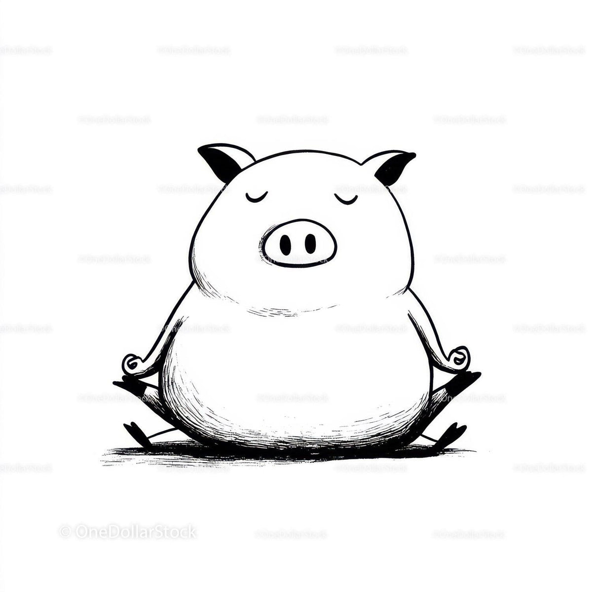 Black Pig Sculpture with Unique Textured Animal Art Stock Photo Bundle preview 26