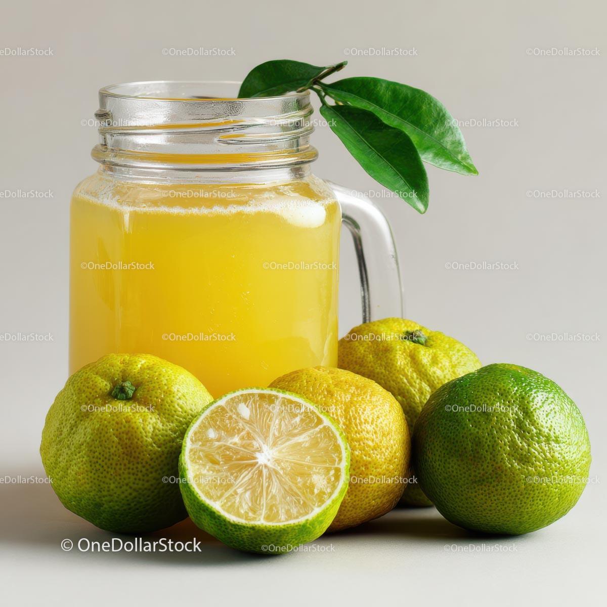 Refreshing Summer Lemonade with Fresh Lemons and Ice Stock Photo Bundle preview 35