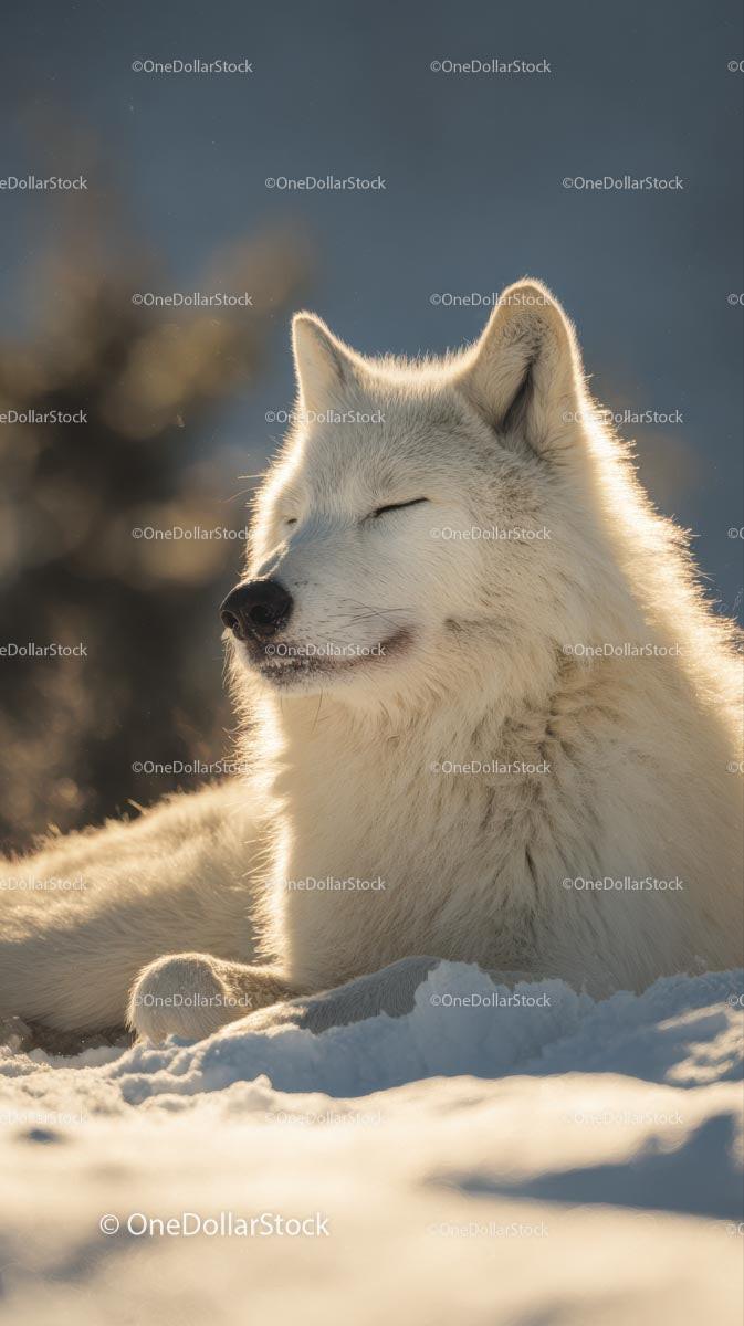 Majestic Arctic Fox Relaxing in a Snowy Landscape Stock Photo Bundle preview 31