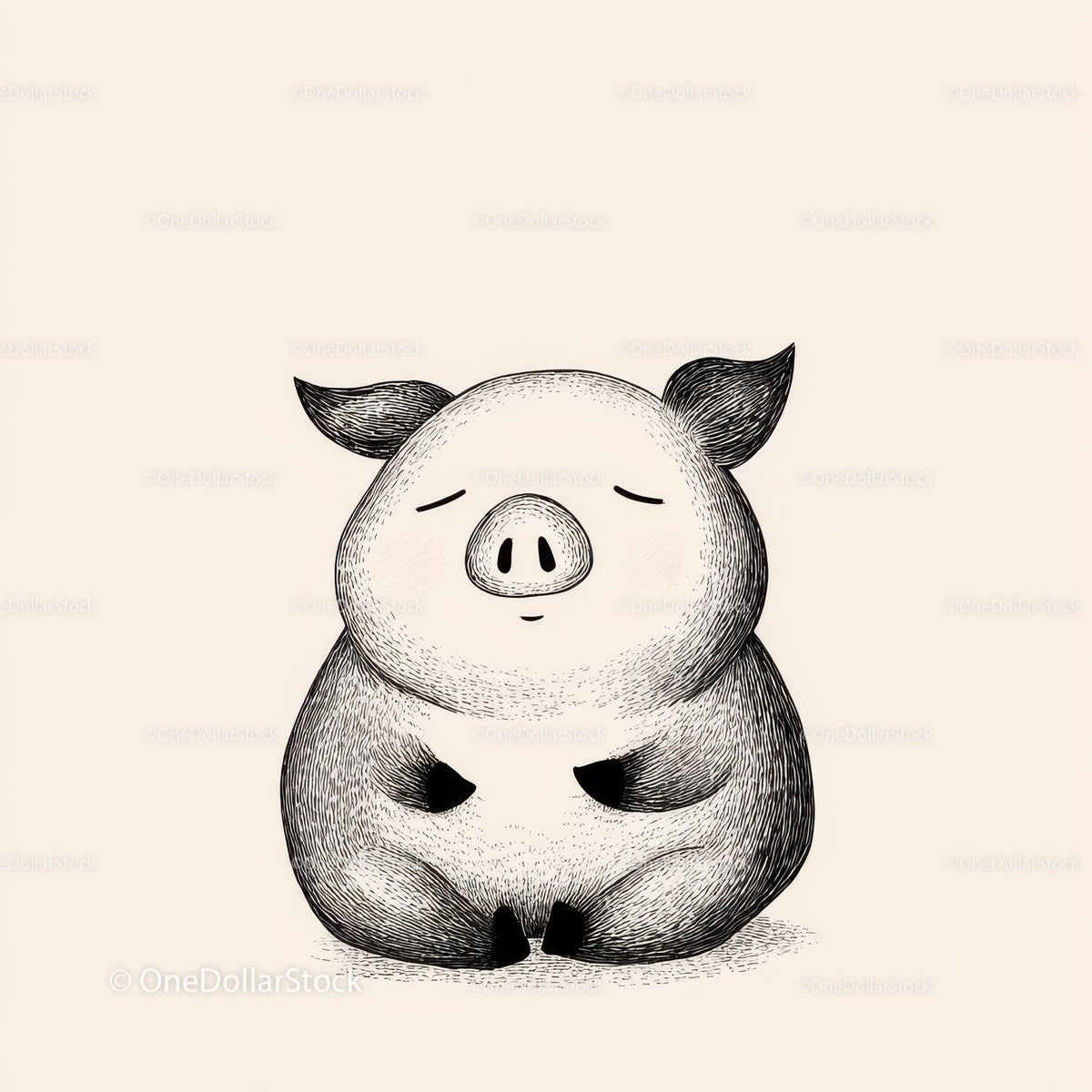 Black Pig Sculpture with Unique Textured Animal Art Stock Photo Bundle preview 14