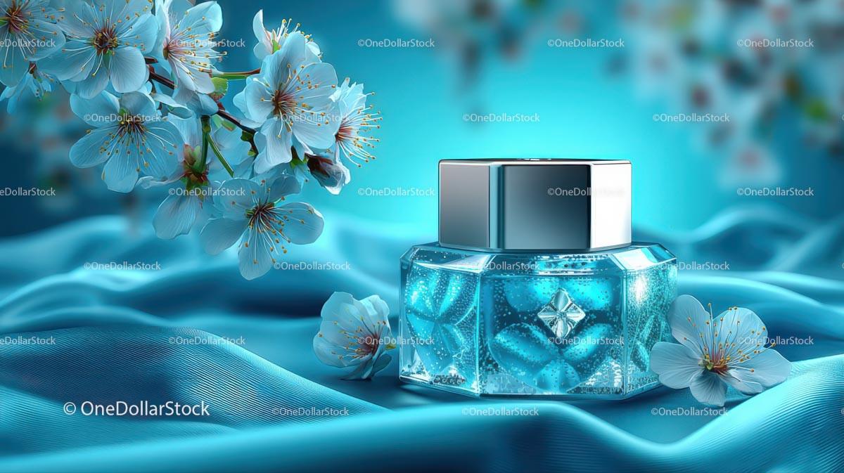 Refreshing Drink Surrounded by Delicate Cherry Blossoms JPG Mockup Image preview 33