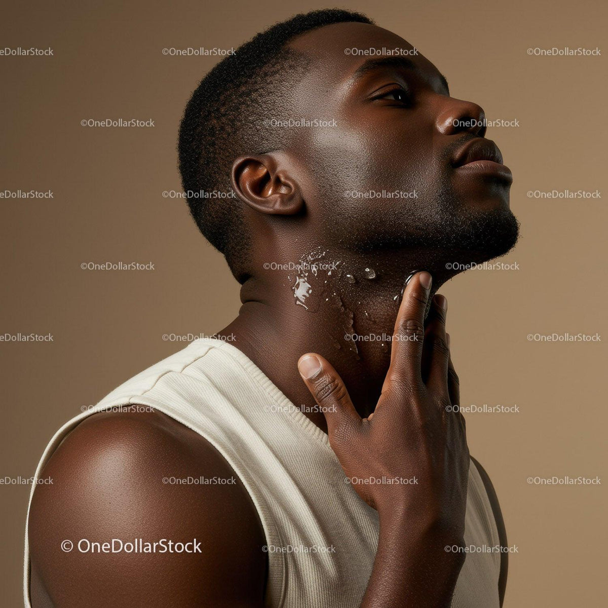 Stylish African Man with Trendy Haircut and Confident Pose