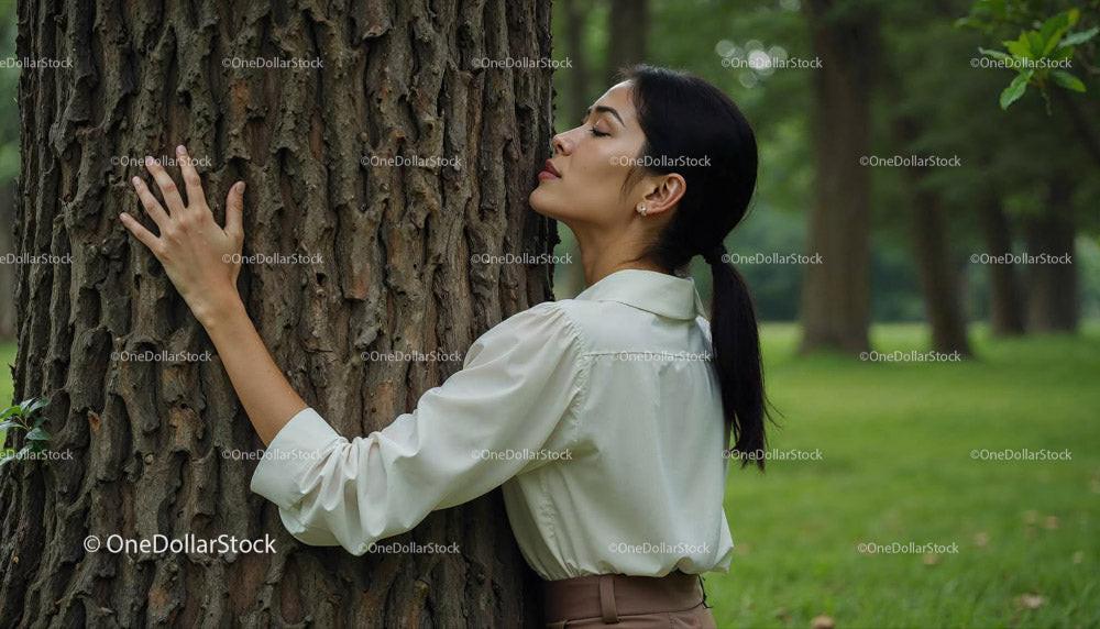 Joyful Woman Relaxing Outdoors in Natural Light Stock Photo Bundle preview 29