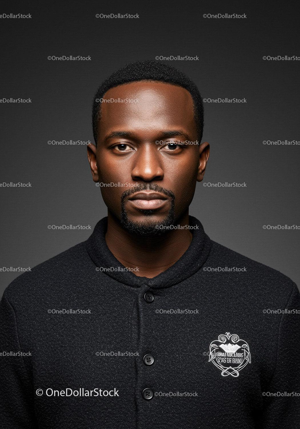 Confident young man in stylish black cardigan portrait