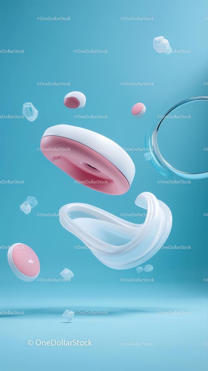 Modern Feminine Hygiene Products with Reusable Menstrual Cup and Pads