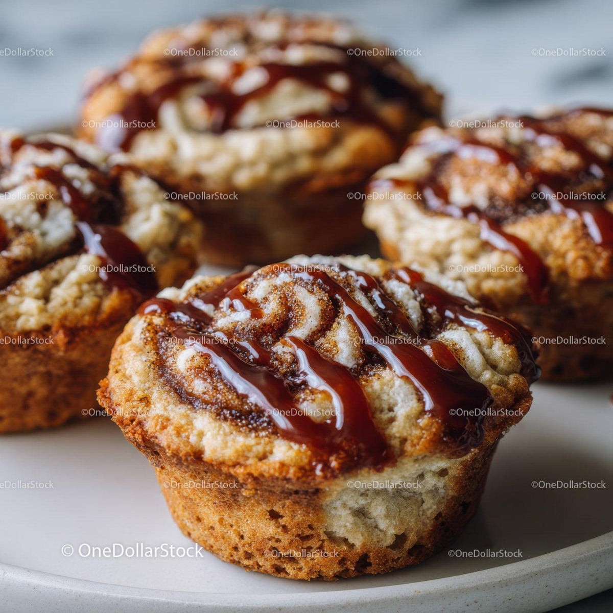 Moist Vanilla Sponge Cake with Chocolate and Caramel Sauce Stock Photo Bundle preview 7