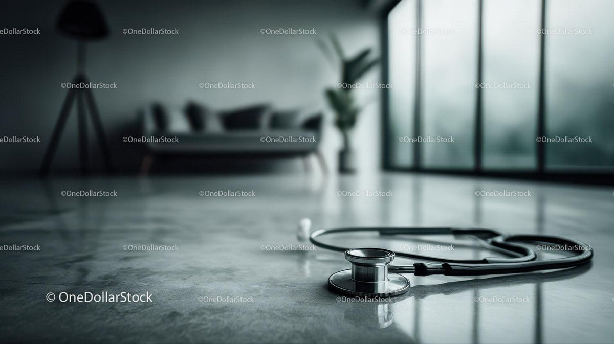 Stethoscope on a Modern Hospital Room Floor