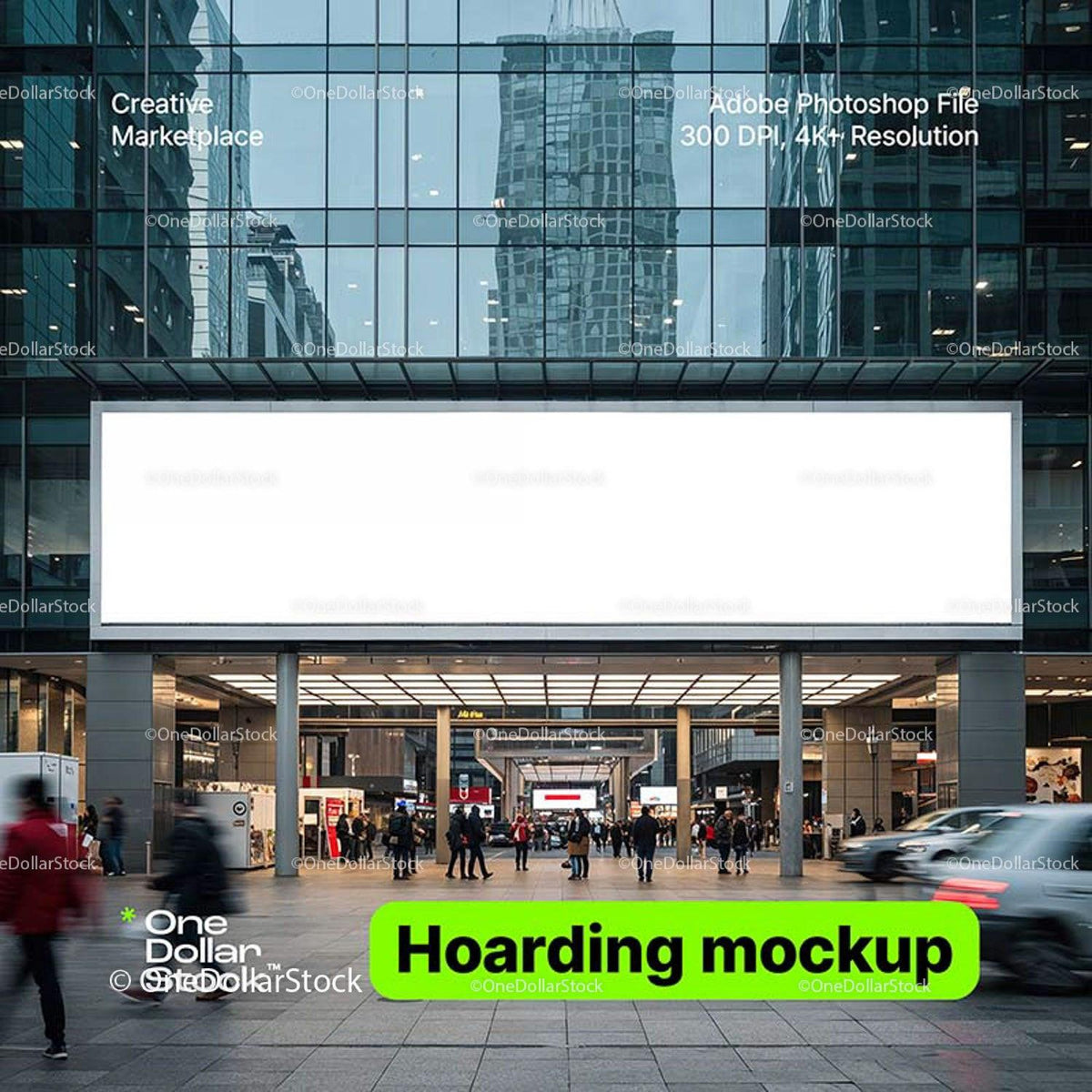 editable PSD mockup for Urban advertisement board