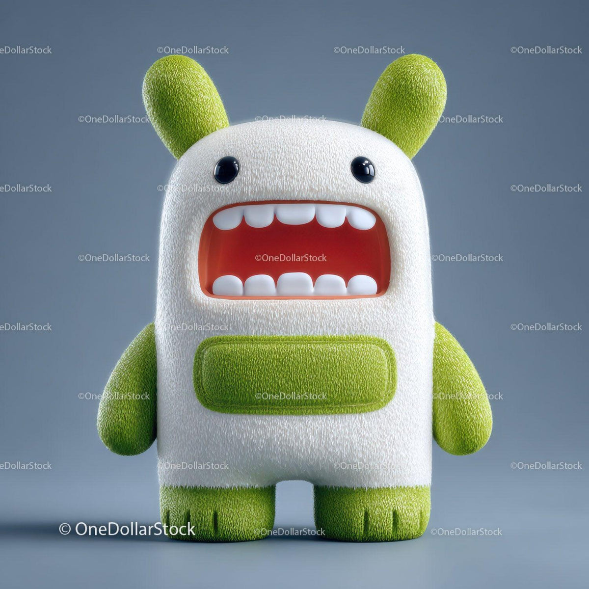 Futuristic Toy Robot with Large Eyes and Bunny Ears for Kids Stock Photo Bundle preview 5