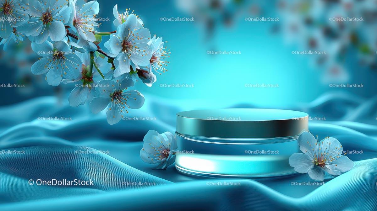 Refreshing Drink Surrounded by Delicate Cherry Blossoms JPG Mockup Image preview 24