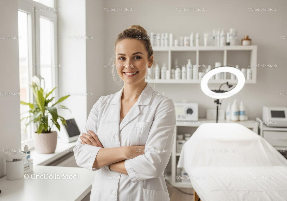 Female Healthcare Professional in Modern Medical Clinic