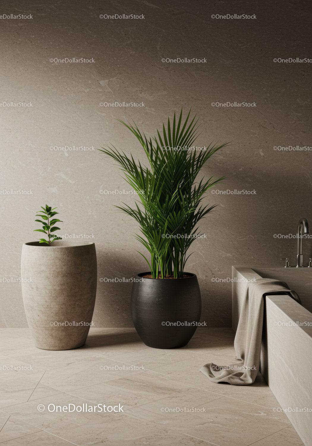 Elegant Indoor Potted Plants in Stylish Modern Home Decor