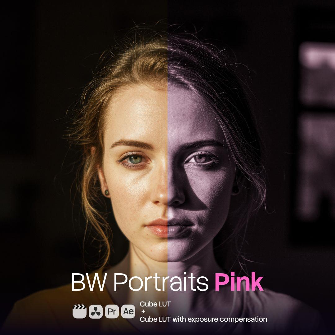 BW Portraits Pink LUT Pack preview