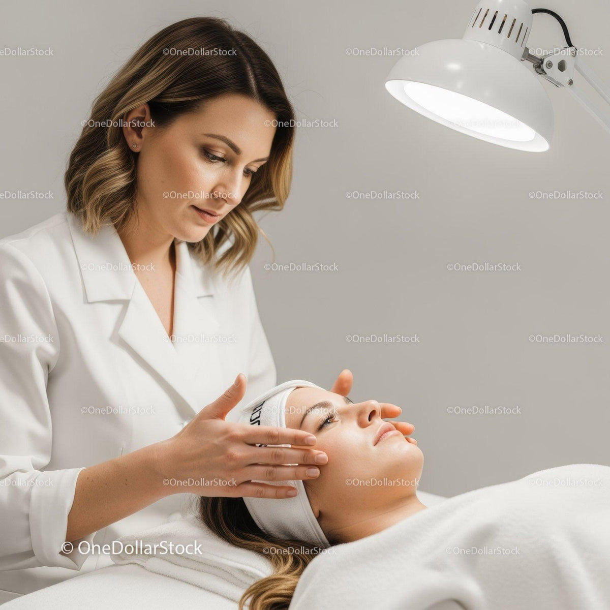 Professional Facial Treatment with Relaxing Atmosphere in Beauty Salon