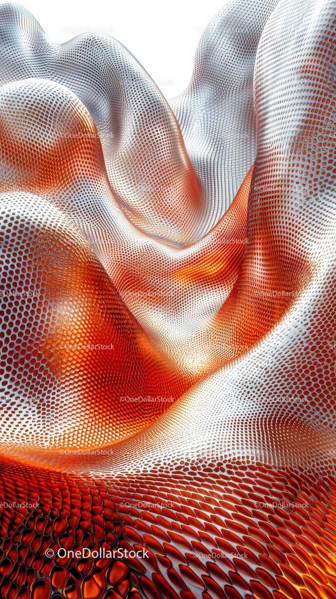 Abstract 3D Digital Art with Flowing Organic Shapes