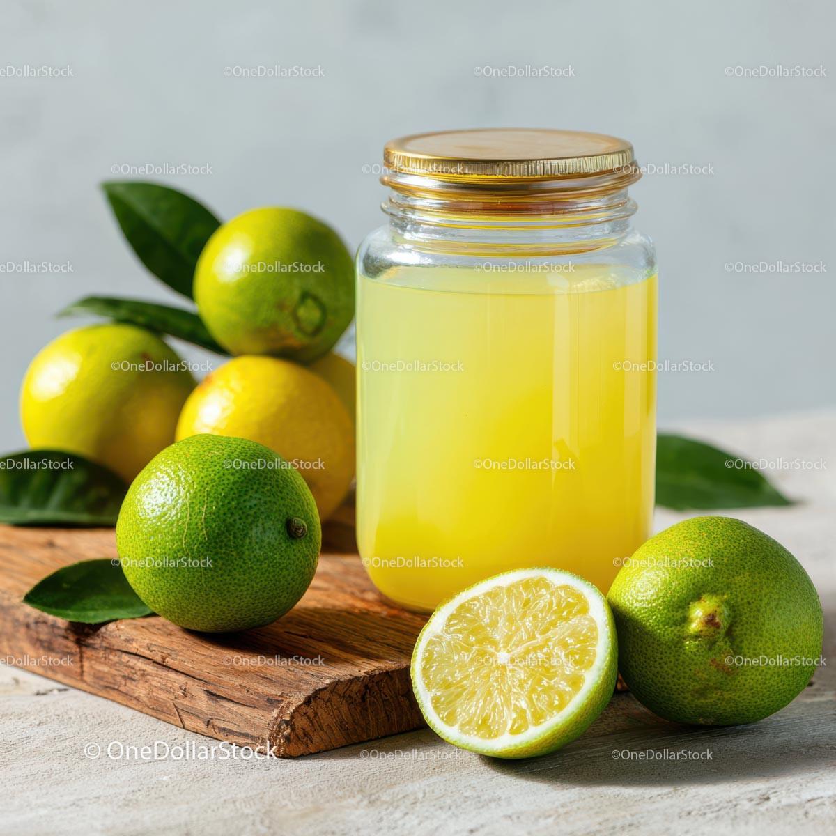 Refreshing Summer Lemonade with Fresh Lemons and Ice Stock Photo Bundle preview 30
