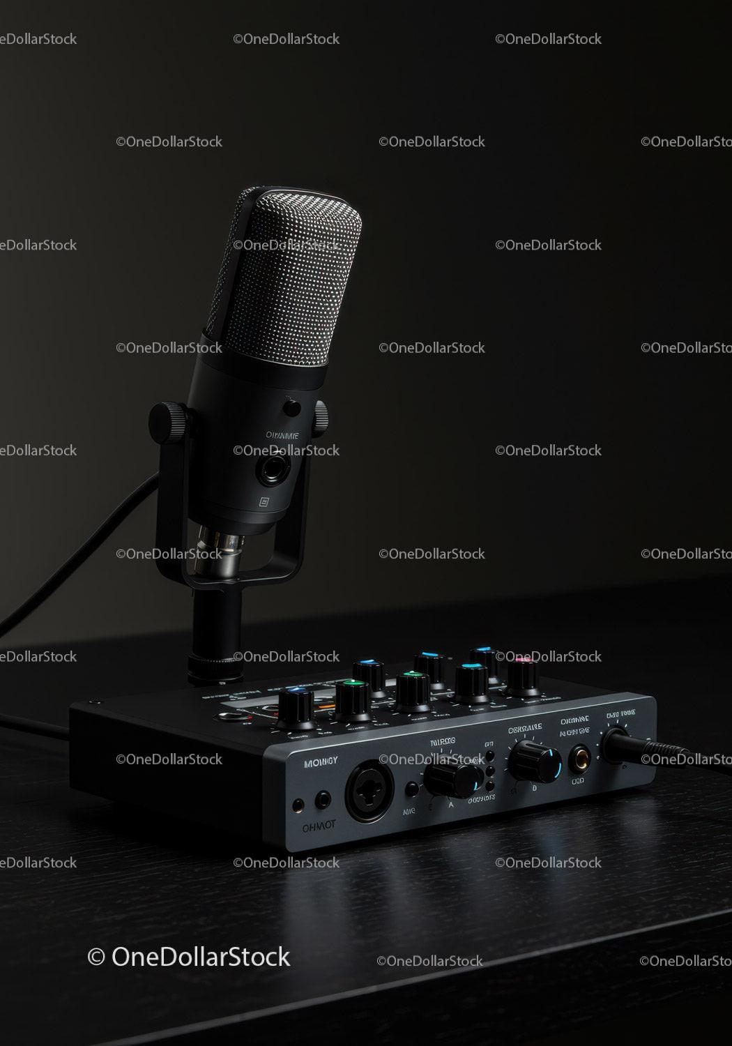 Studio Recording Microphone and Audio Interface for Professional Sound
