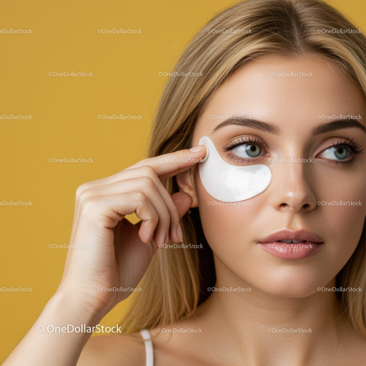 Young Woman Applying Eye Cream for Fresh Skin and Radiance
