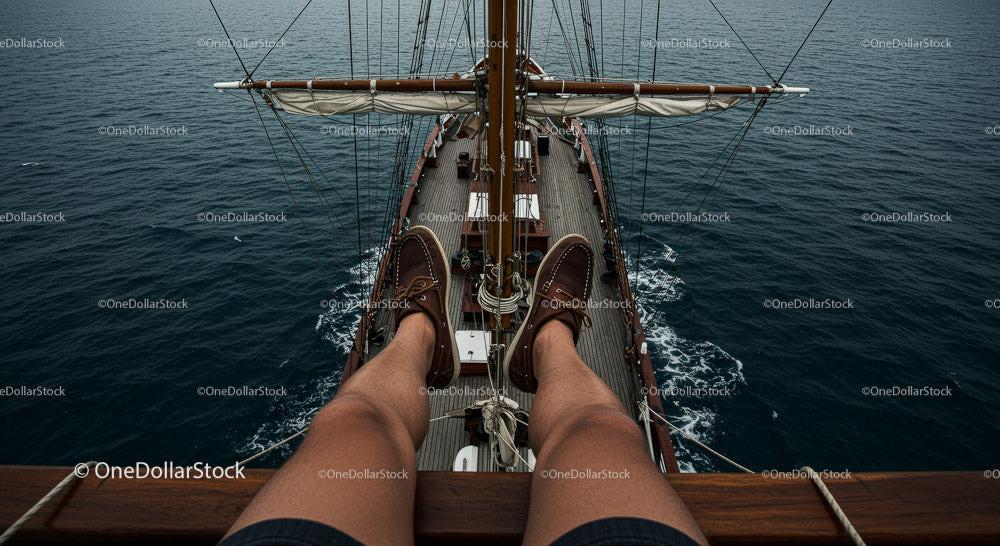 Relaxing on a Tall Ship with Stunning Ocean Views Stock Photo Bundle preview 13
