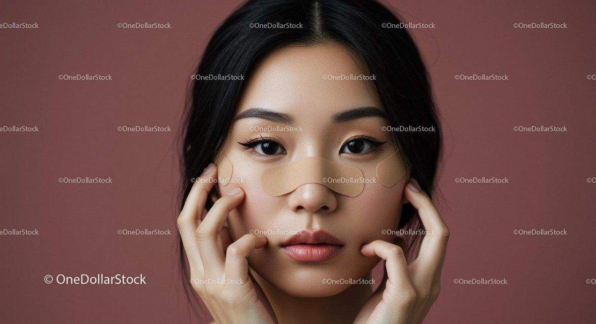 Young Woman Applying Facial Mask for Skincare Routine