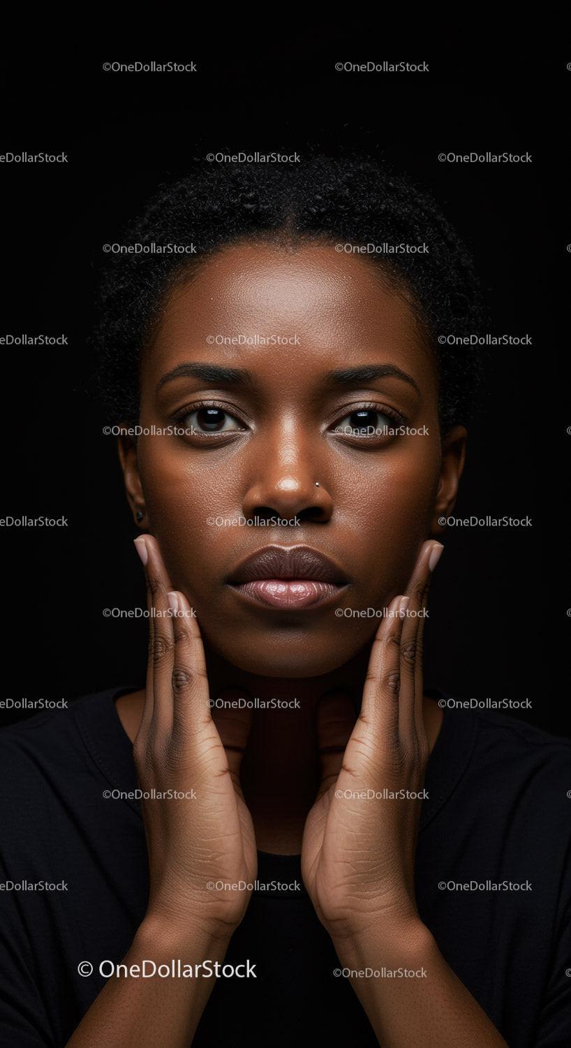 Elegant Portrait of an African Woman with Natural Beauty and Confident Expression