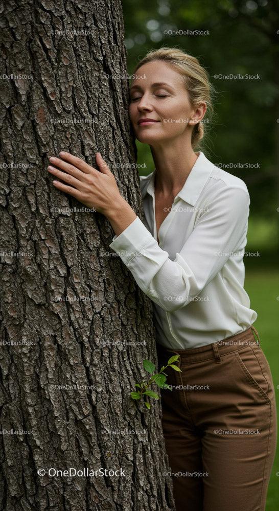 Joyful Woman Relaxing Outdoors in Natural Light Stock Photo Bundle preview 13