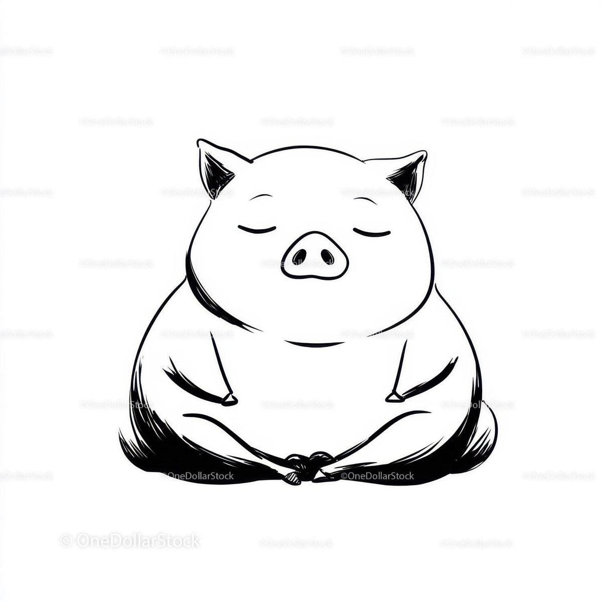Black Pig Sculpture with Unique Textured Animal Art Stock Photo Bundle preview 11
