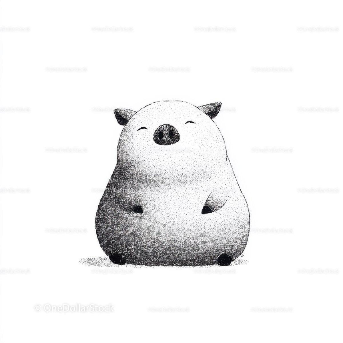 Black Pig Sculpture with Unique Textured Animal Art Stock Photo Bundle preview 27