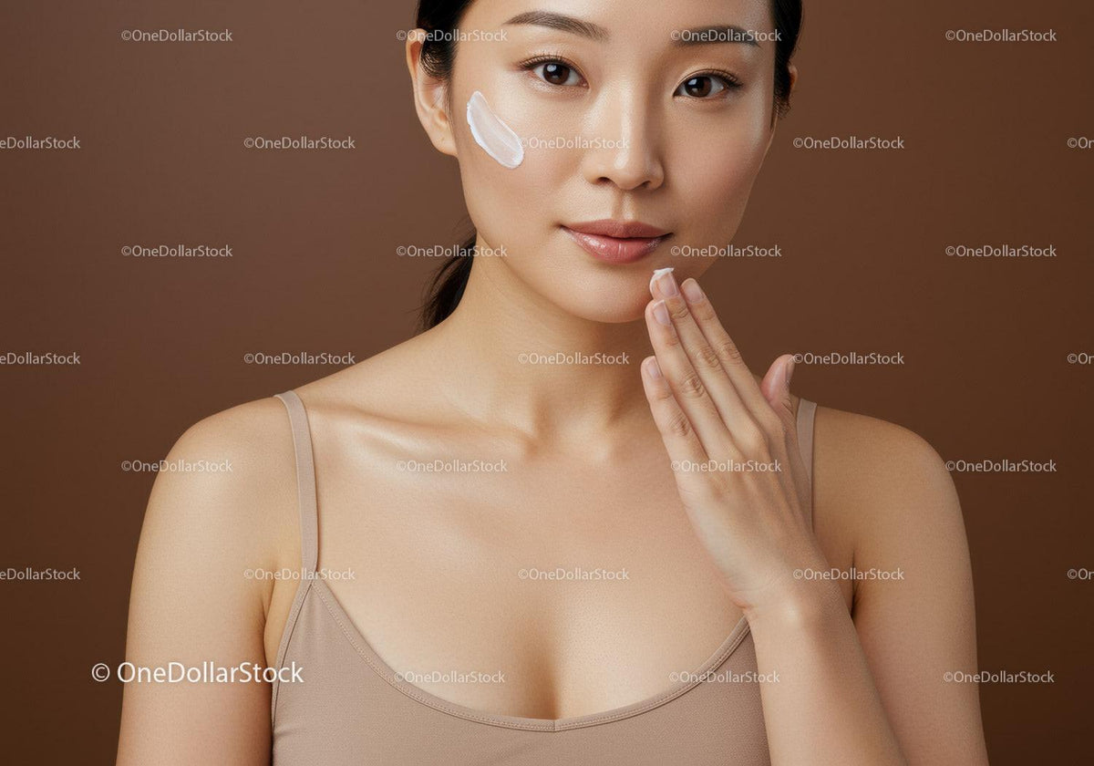 Young Woman Applying Facial Moisturizer for Radiant Skin