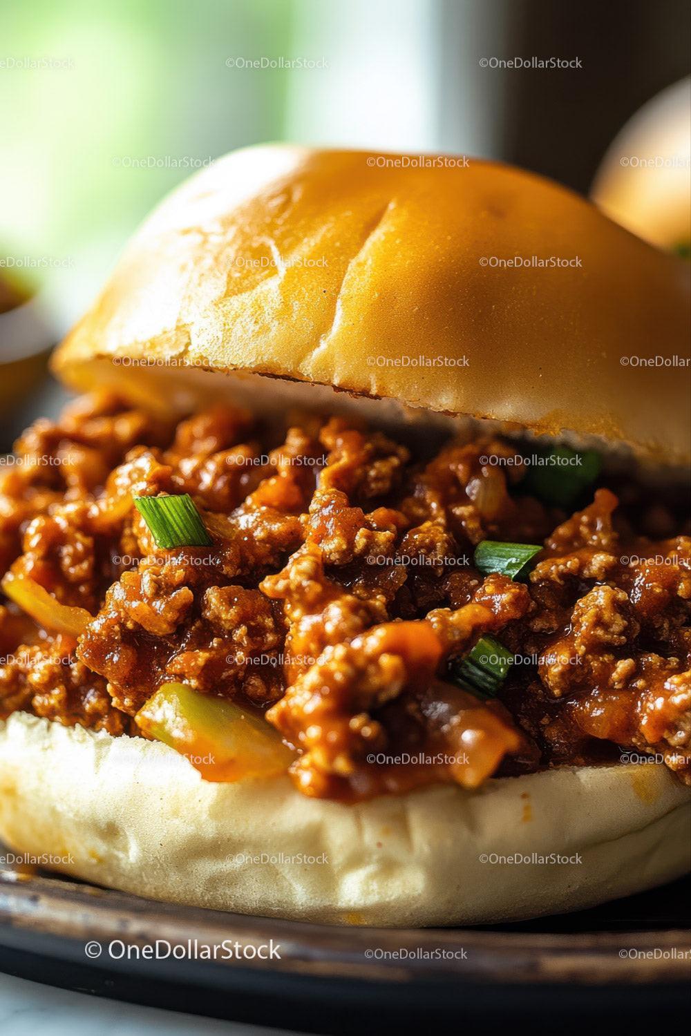 Juicy Beef Burger with Lettuce Tomato and Spicy Sauce Stock Photo Bundle creative preview 4