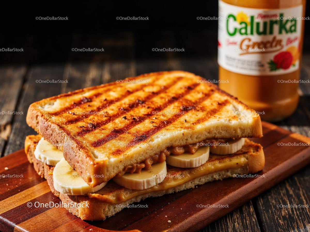 Peanut Butter and Banana Toast Open-Faced Sandwich Stock Photo Bundle preview 23