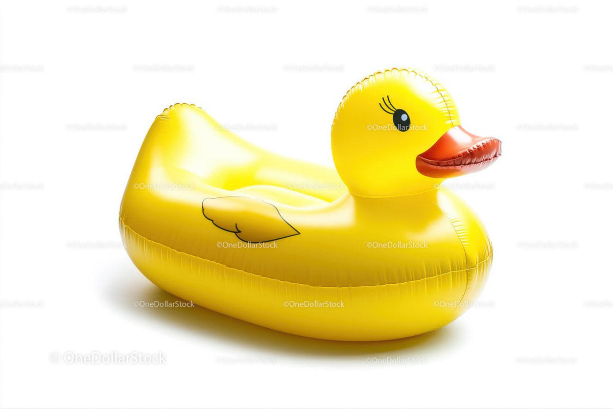 Yellow Rubber Duck in Floating Pool Toy for Summer Fun Stock Photo Bundle preview 23