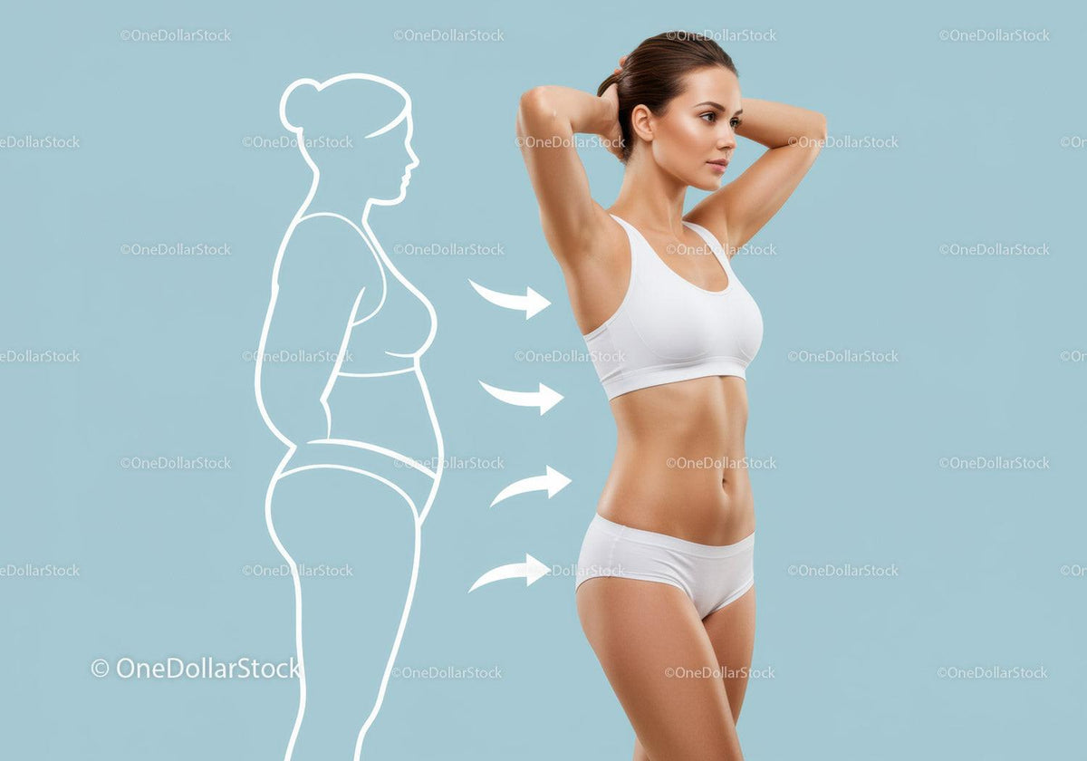 Slim Woman with Toned Abs and Athletic Body in Fitness Wear