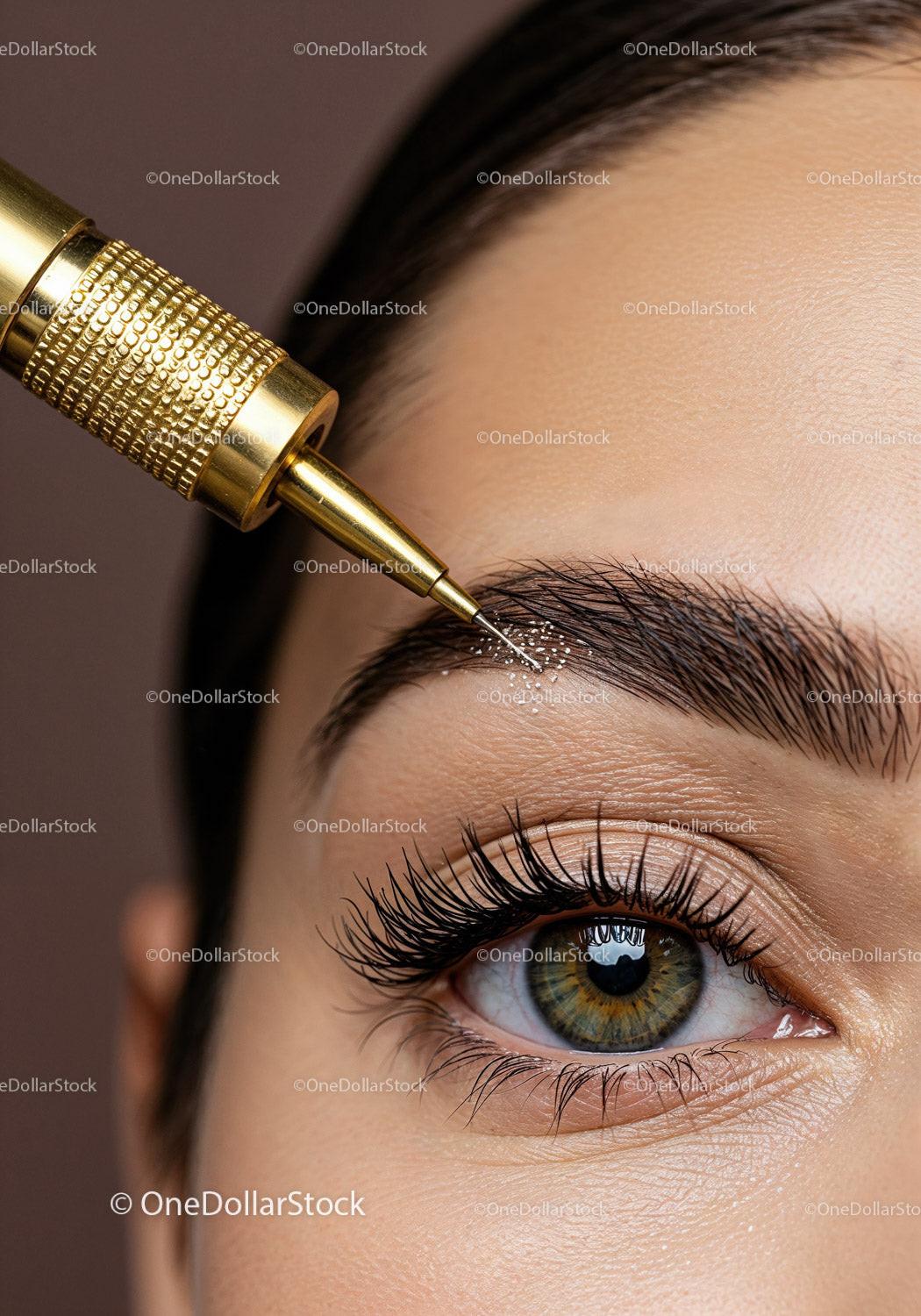 Close-Up of Woman Receiving Dermal Filler Injection Near Eye